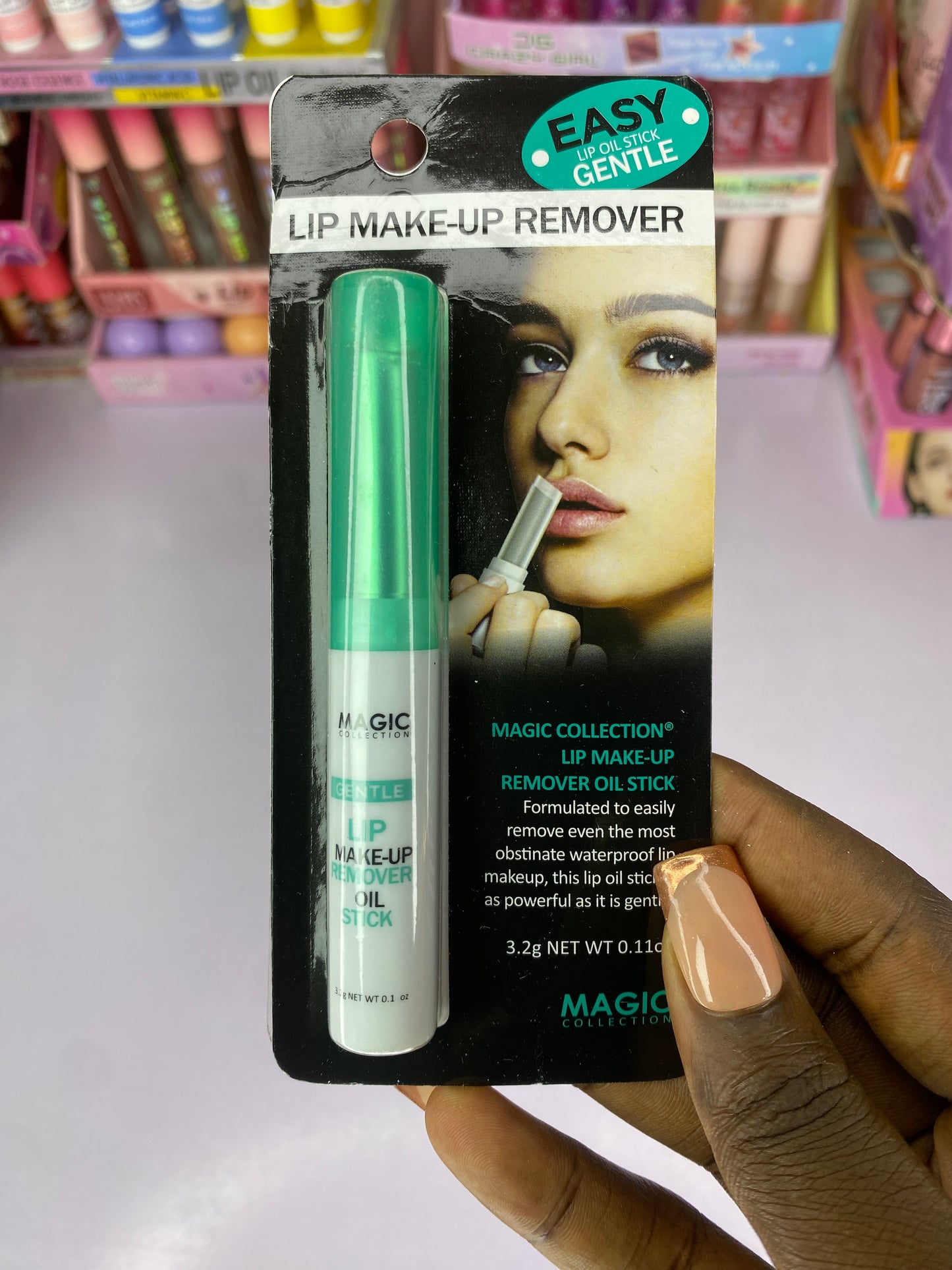 Lip makeup remover
